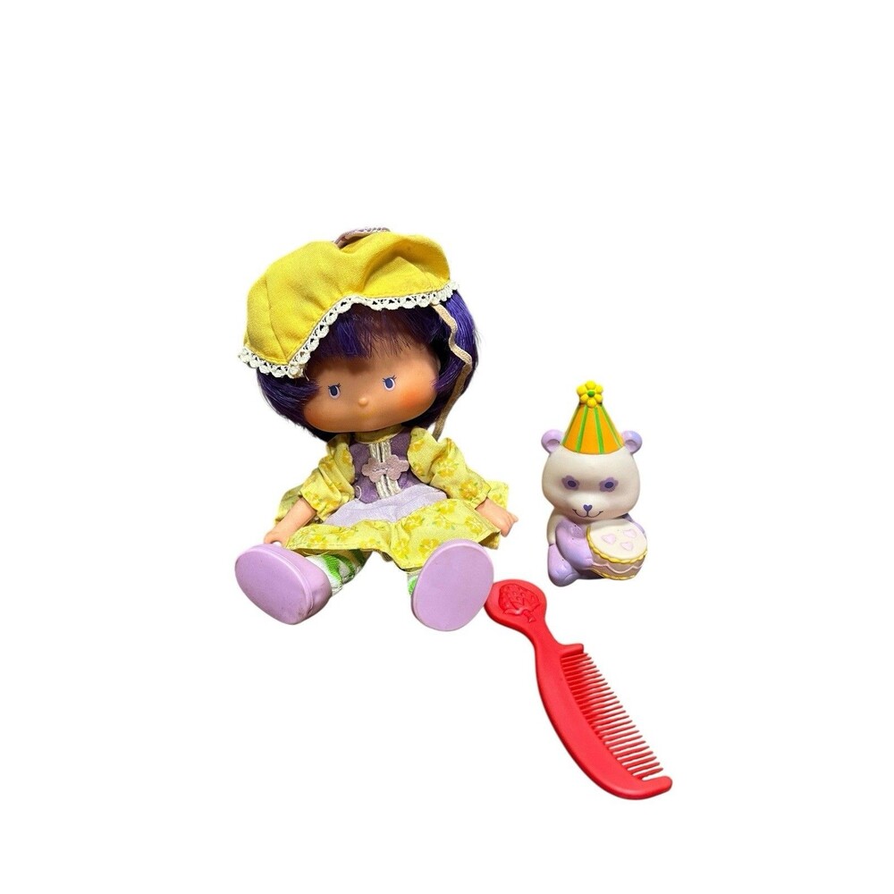 Vtg 1979 Strawberry Shortcake Almond Teaparty Pleaser Doll, Marza Panda Complete